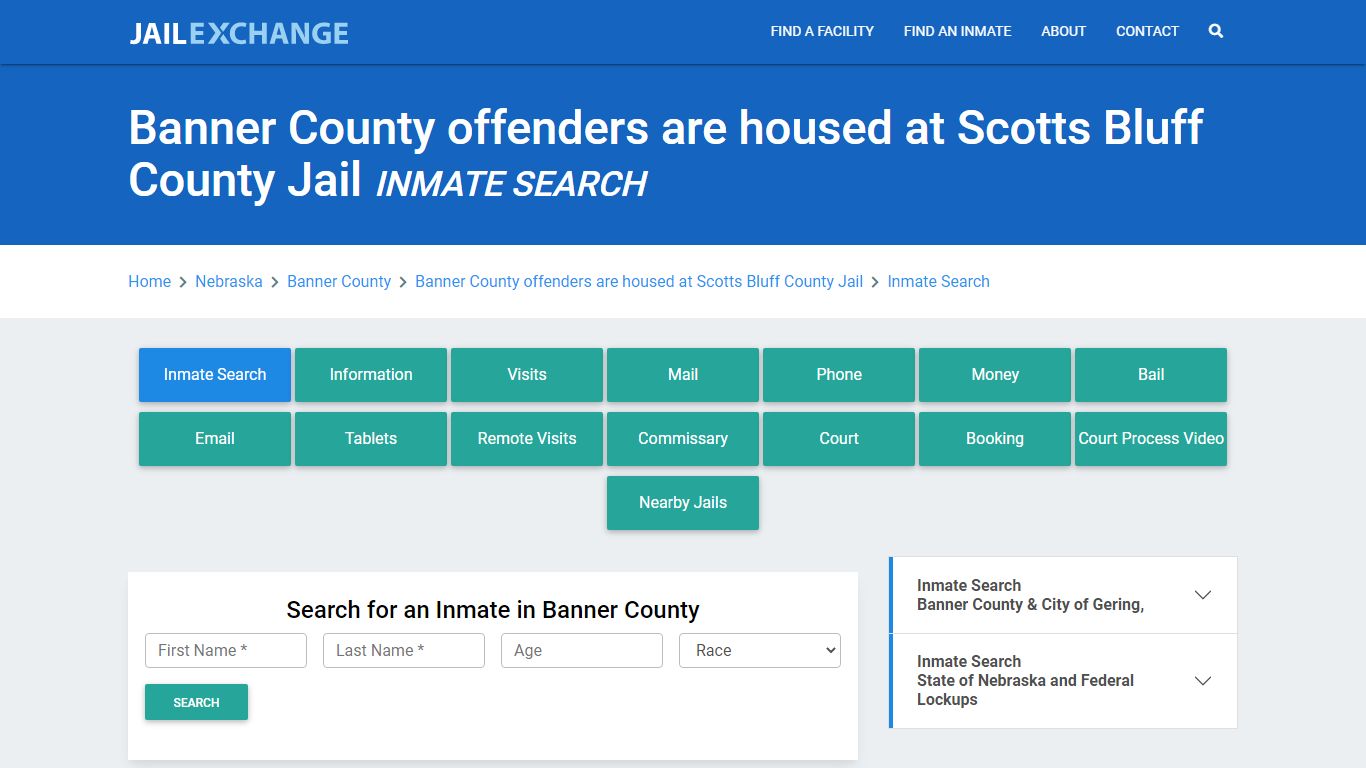 Banner County offenders are housed at Scotts Bluff County Jail